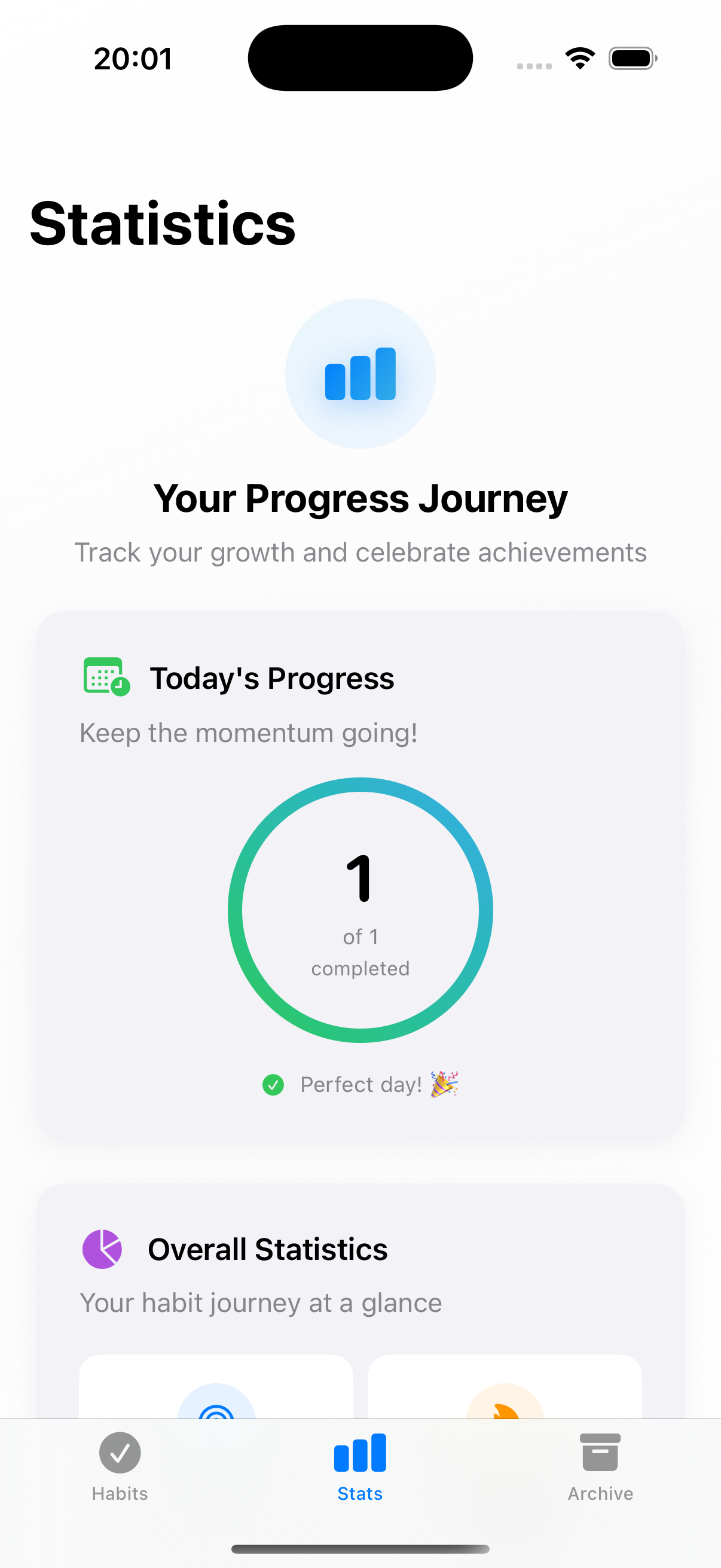 Habit Ping Statistics